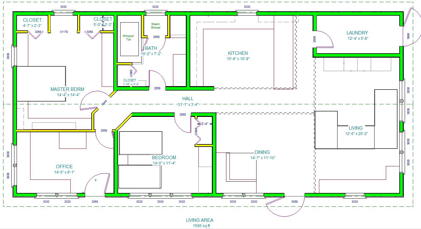 floorplan 2b - angled
